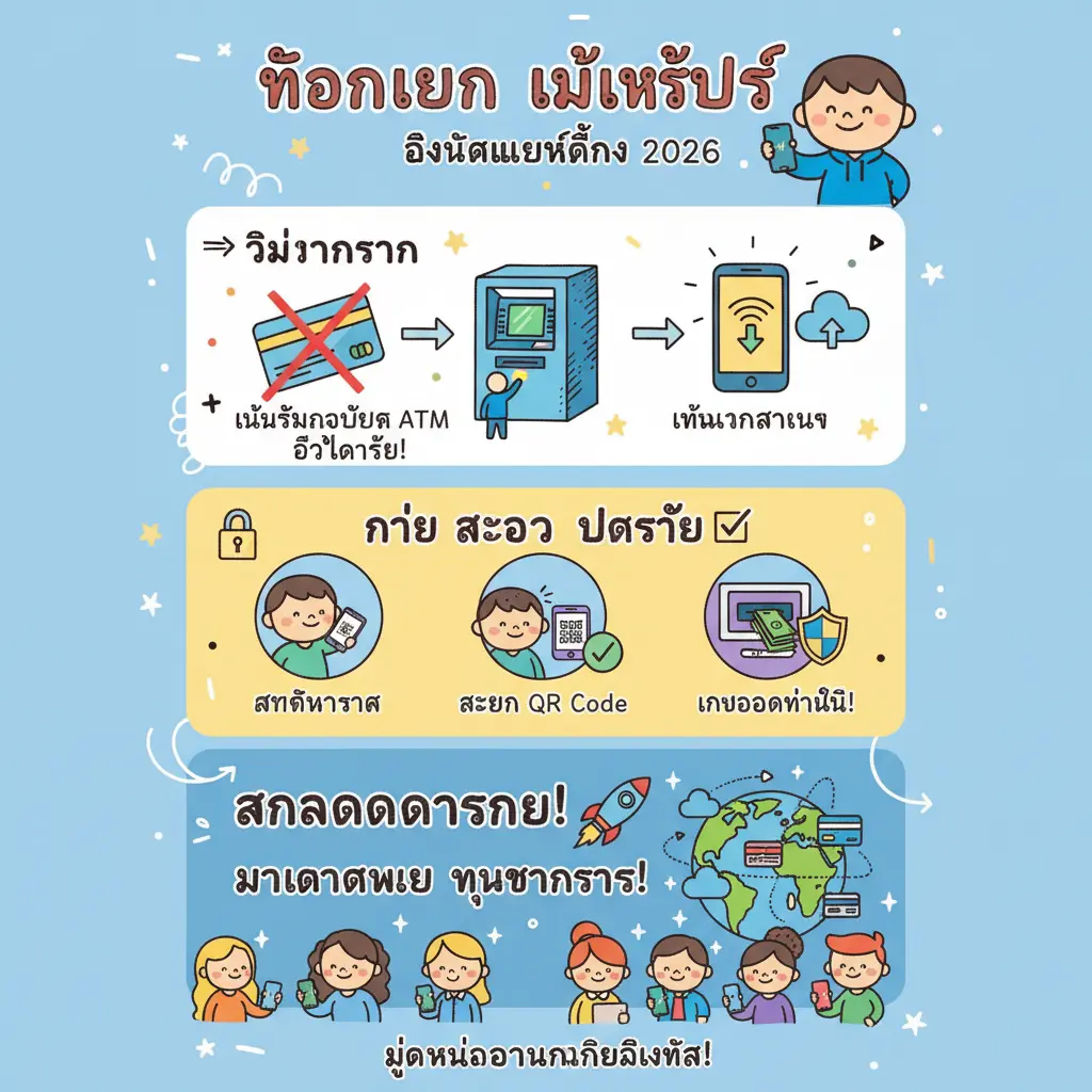 ถอนเงิน - ถอนเงินไม่ใช้บัตร