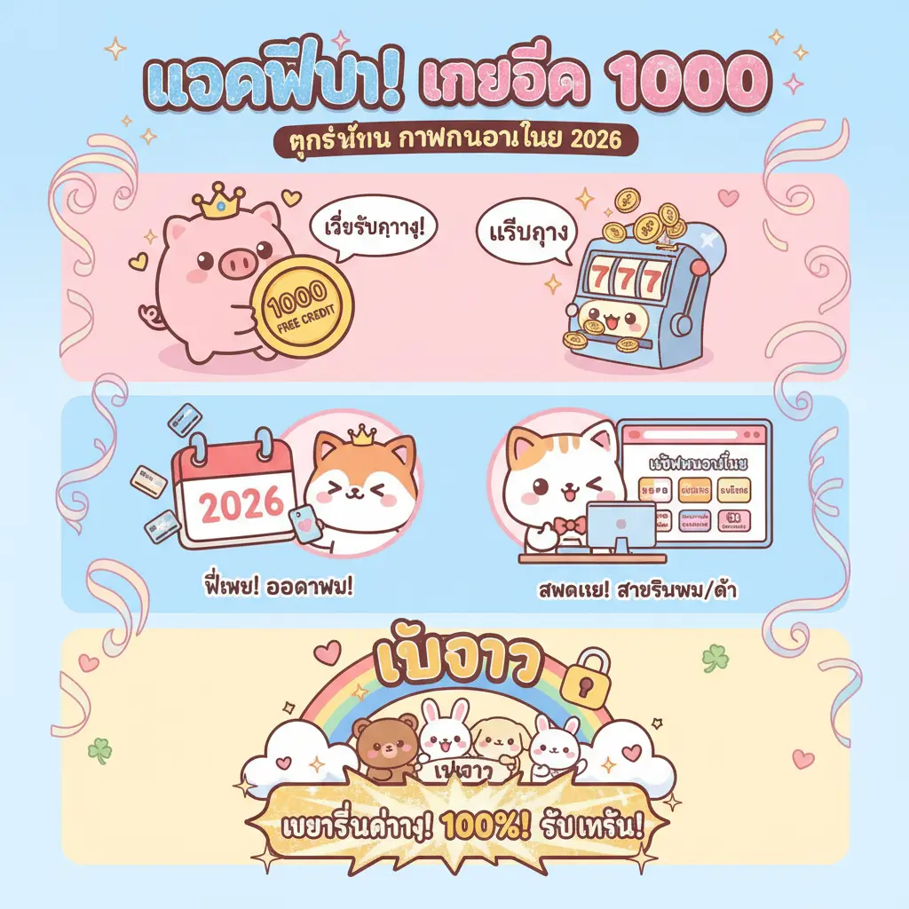 เครดิตฟรี 1000 - การพนันออนไลน์